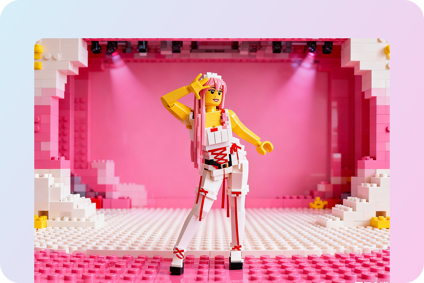 LEGO-style version of a video game character