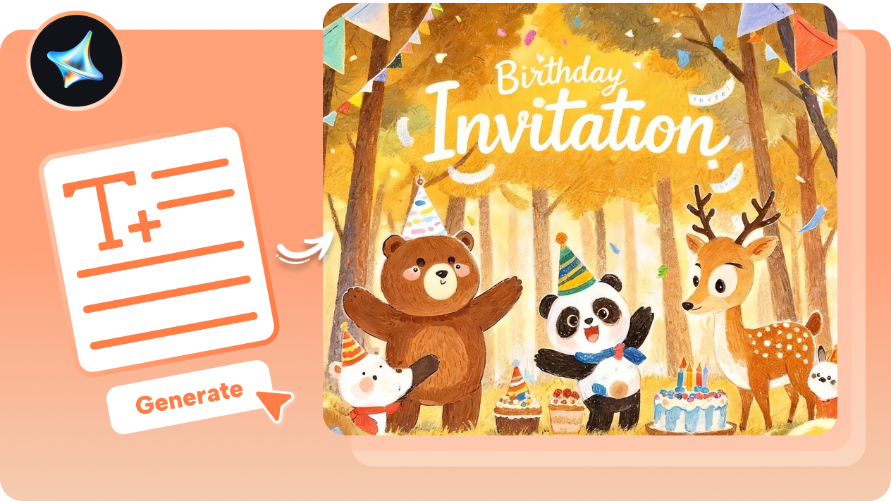 create custom birthday invitations from text prompts