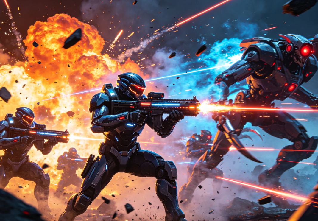 Sci-fi combat prompt