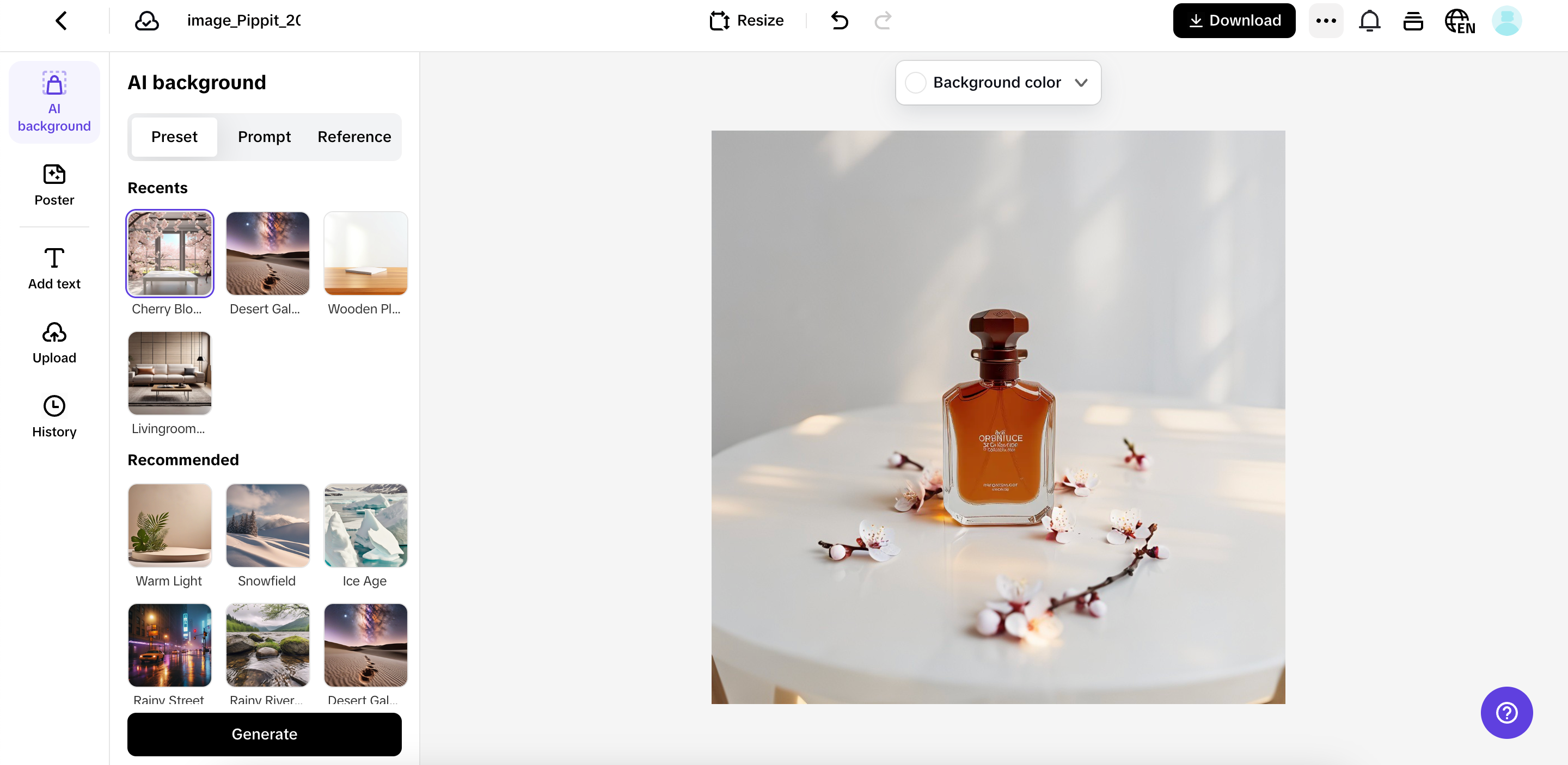 Remove and replace background