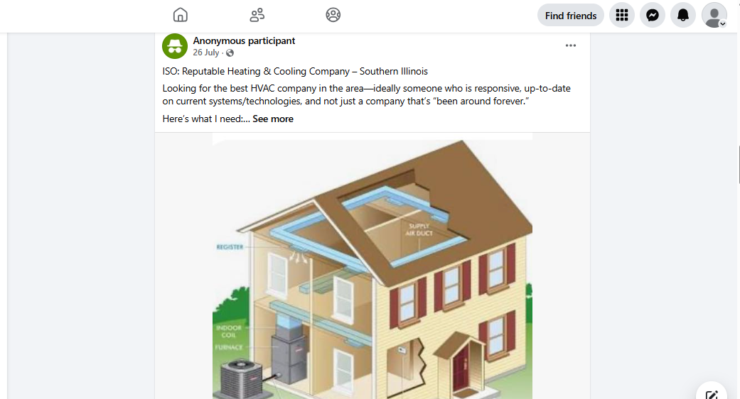 ISO reputable heating and cooling company (HVAC)