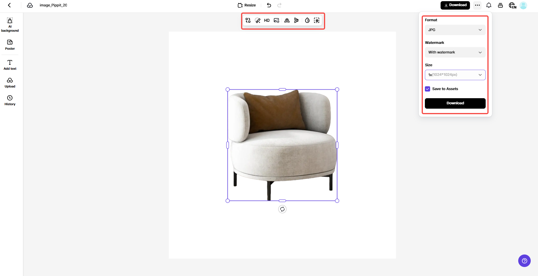 Refine and export