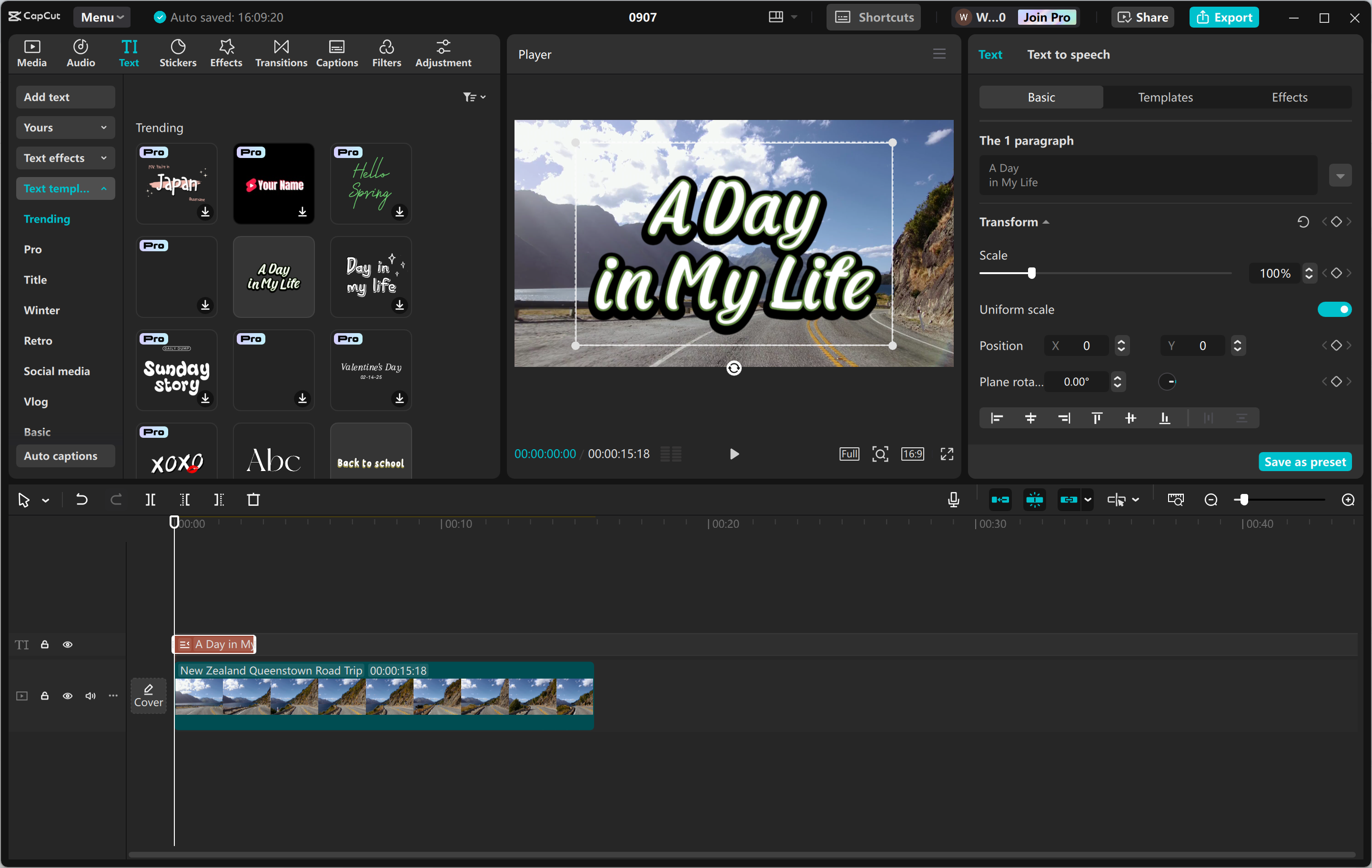 Bearbeitungsoberfläche des CapCut Desktop-Video-Editors