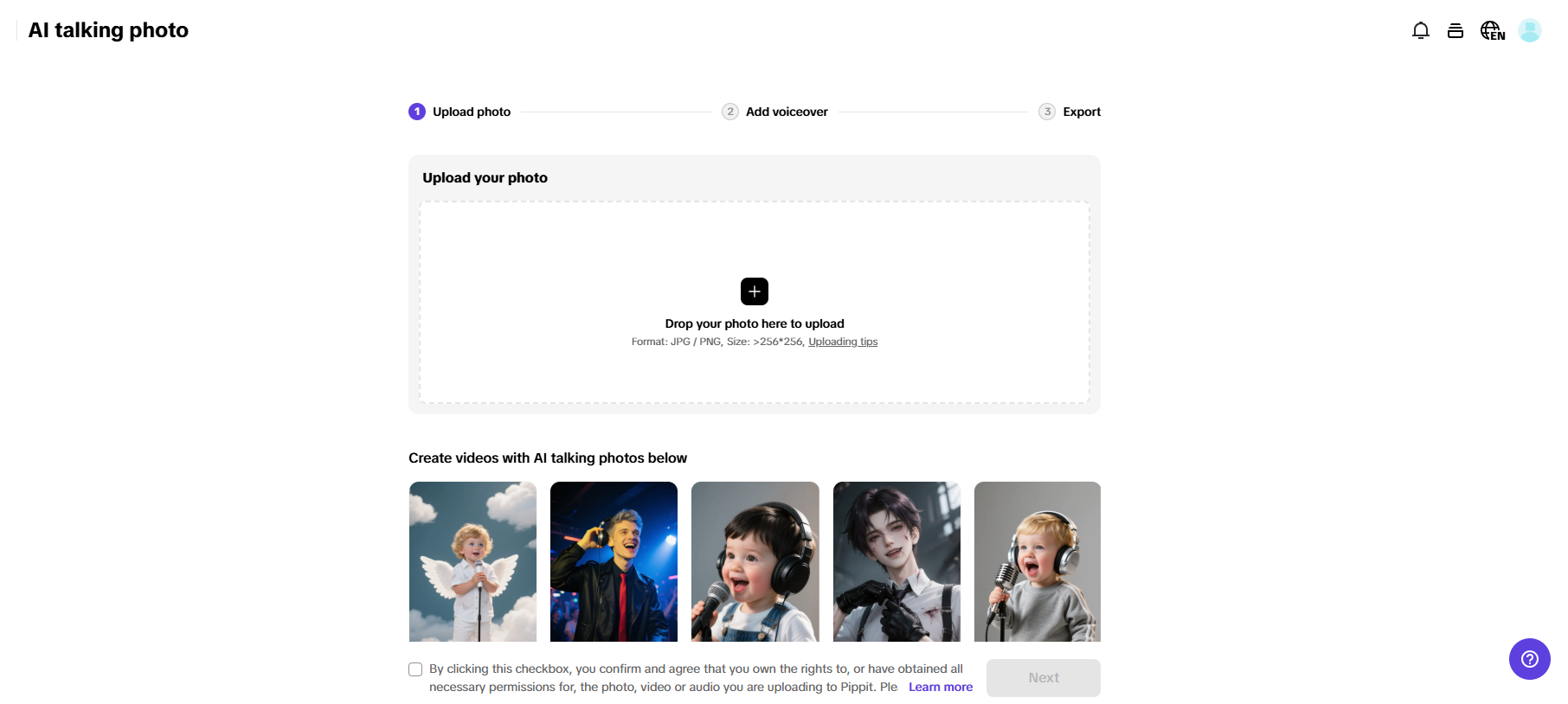 Create AI talking photos