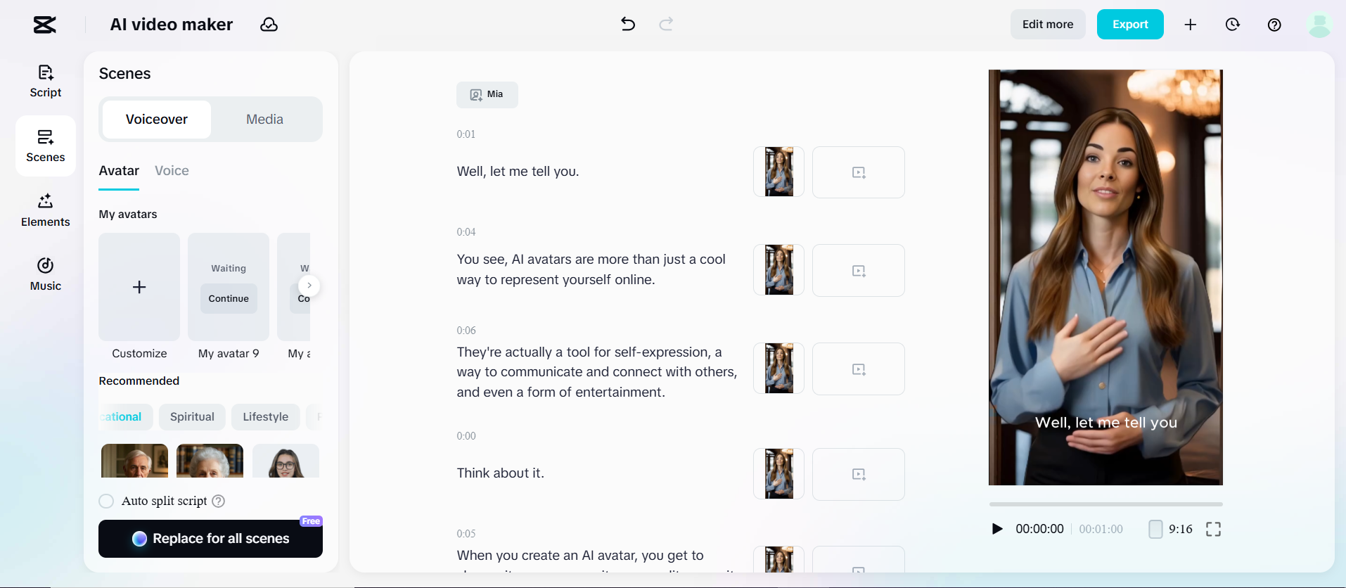 Schnittstelle des CapCut Web – eine Alternative zu Jogg AI