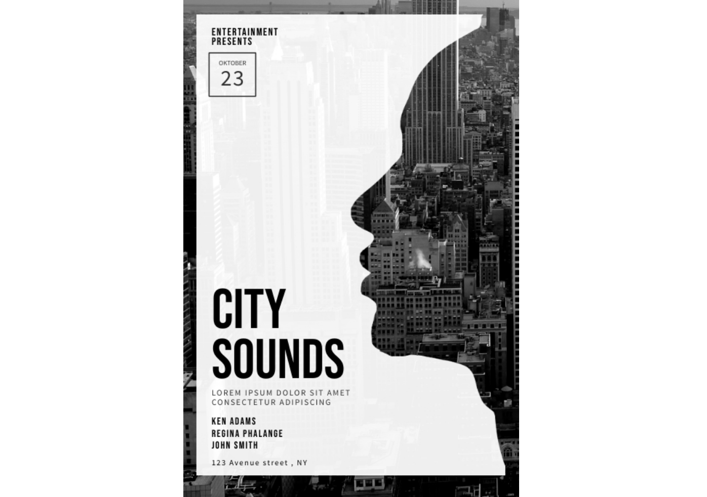 Urban cityscape poster