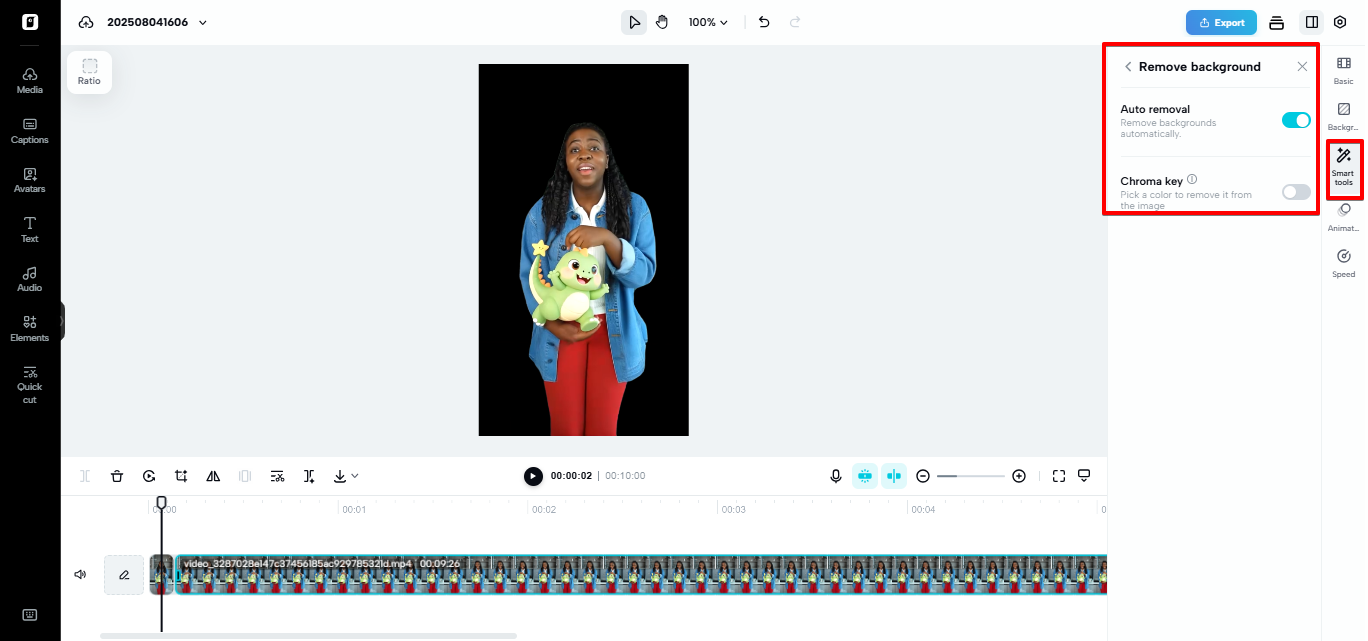 Background remover in Pippit