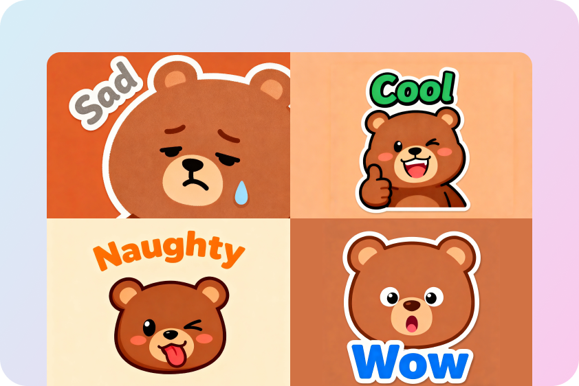 Cute bear stickers