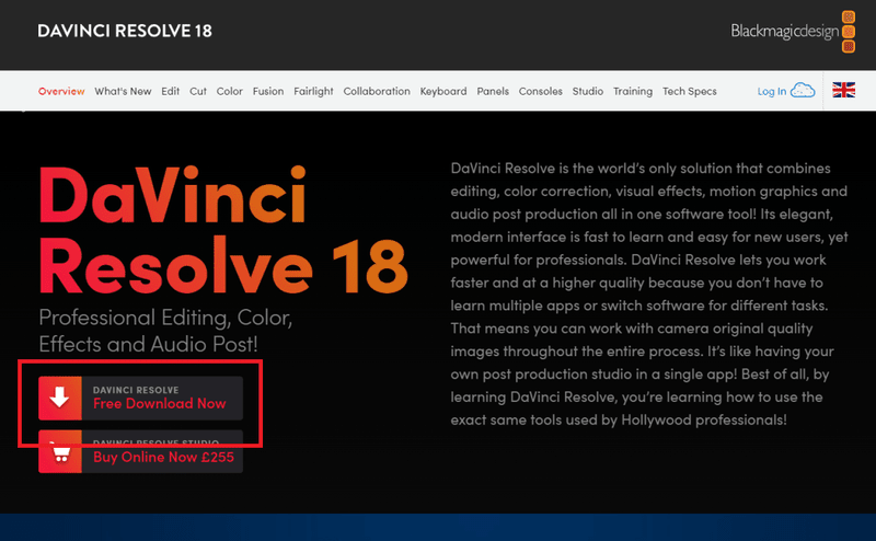 Відвідайте офіційний сайт DaVinci