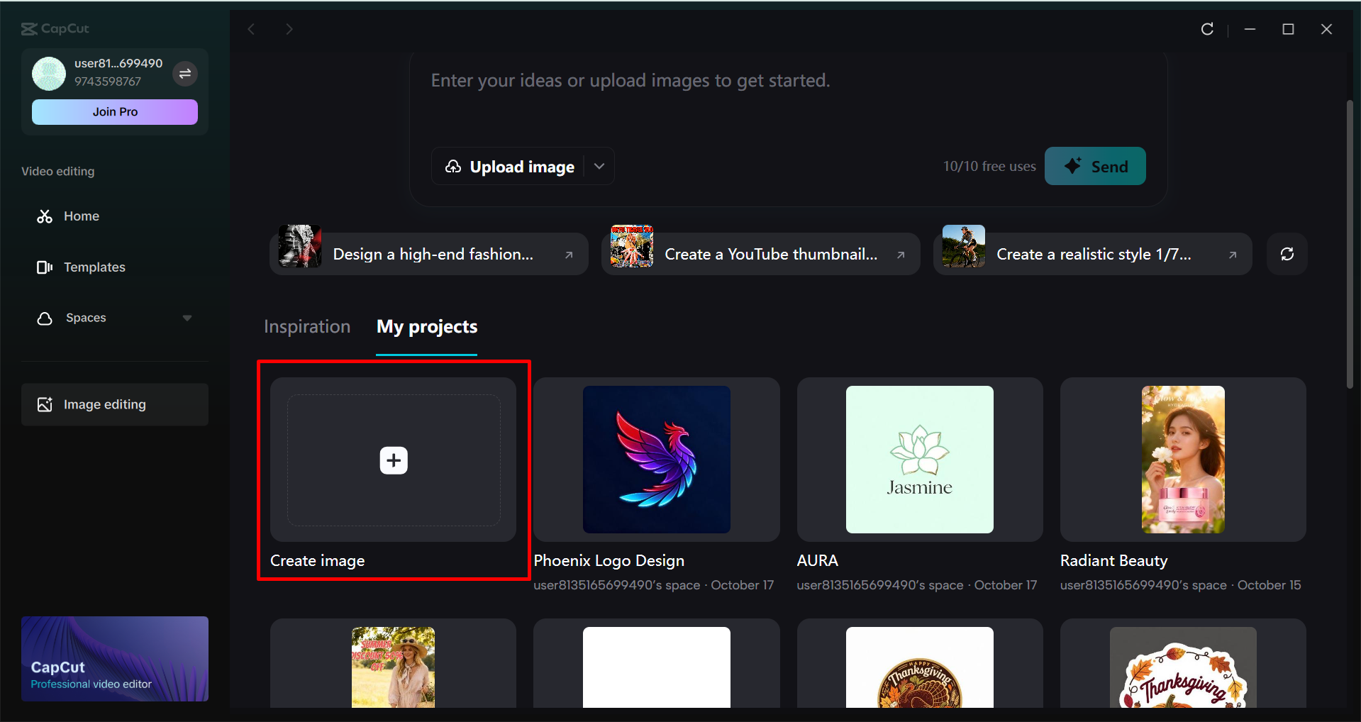Accessing AI design in the CapCut desktop video editor