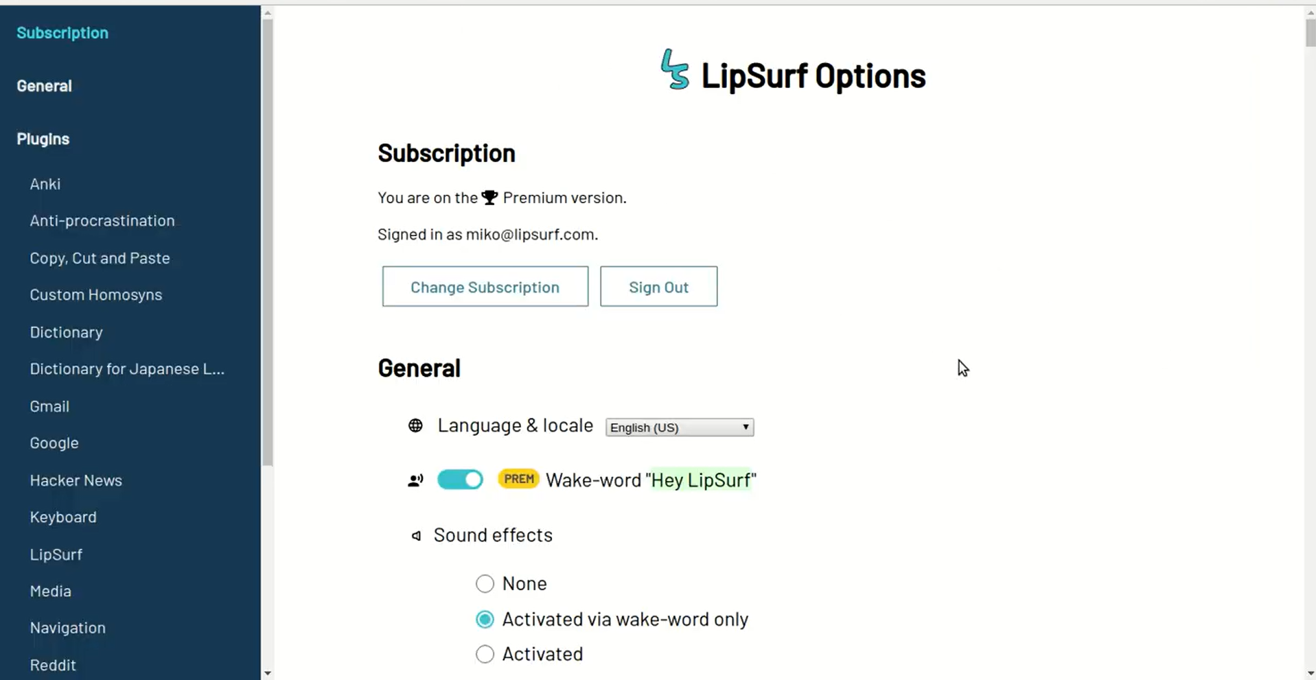 Lipssurf - voice out text to speech Chrome extension