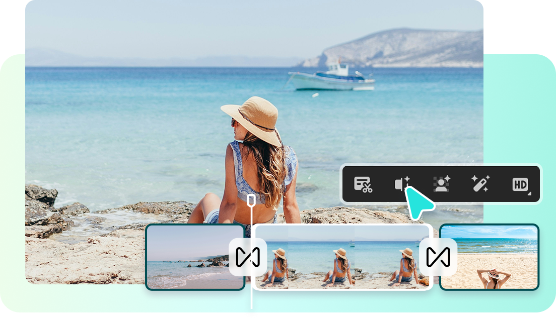 AI-powered scene split feature in CapCut