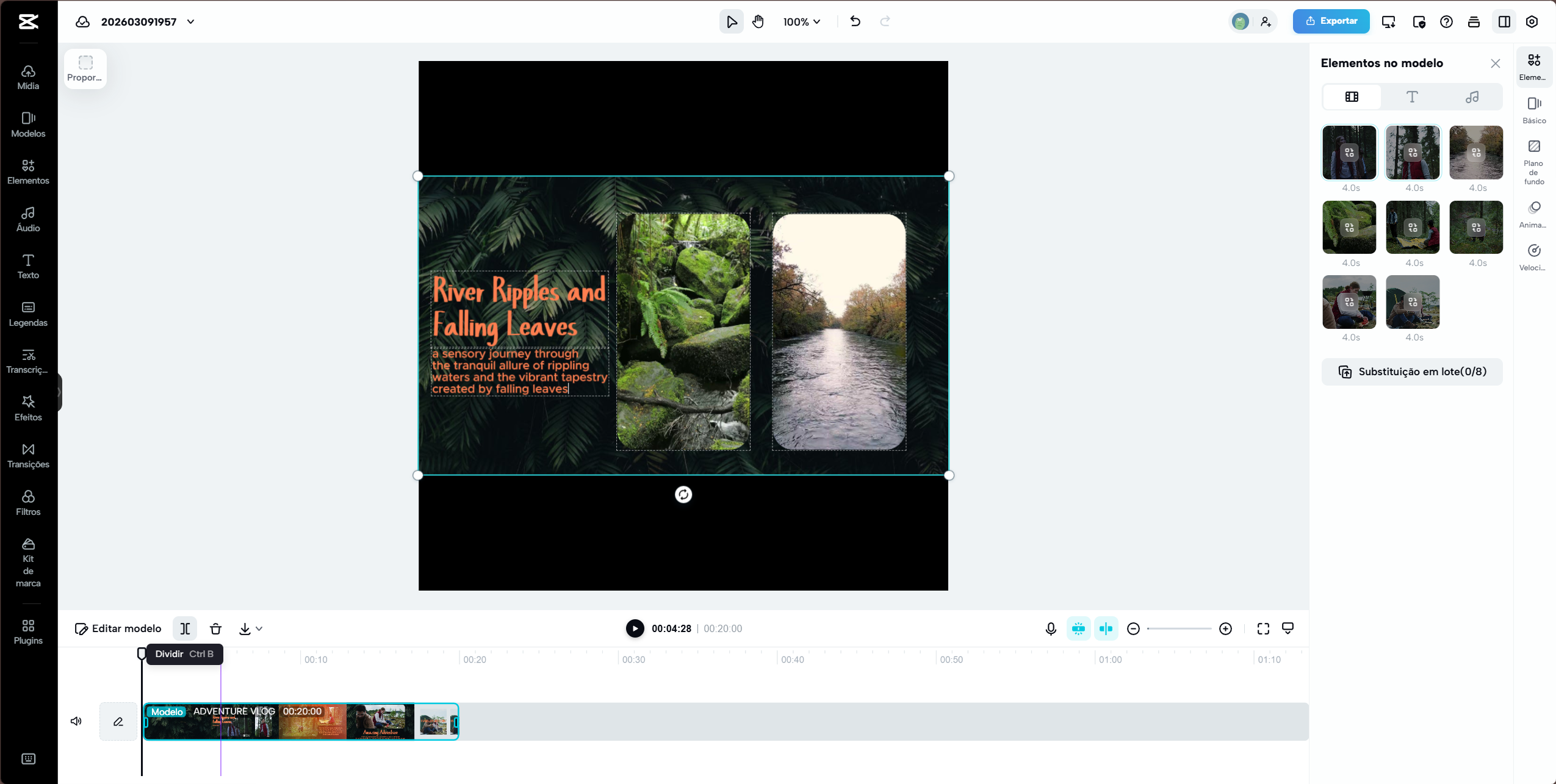 Cut video in CapCut