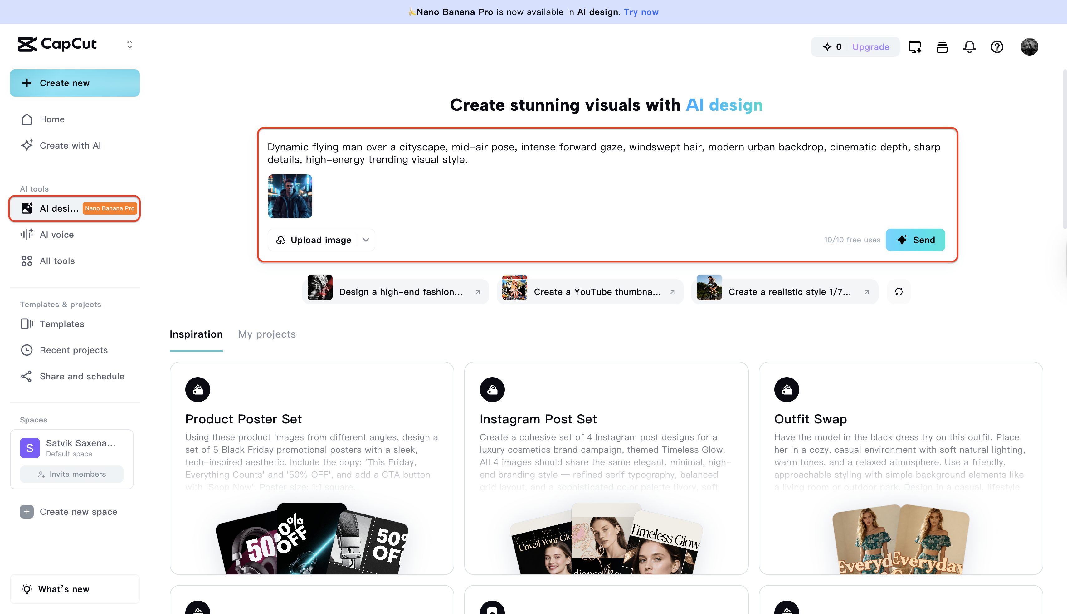 Input flight pose and scene details