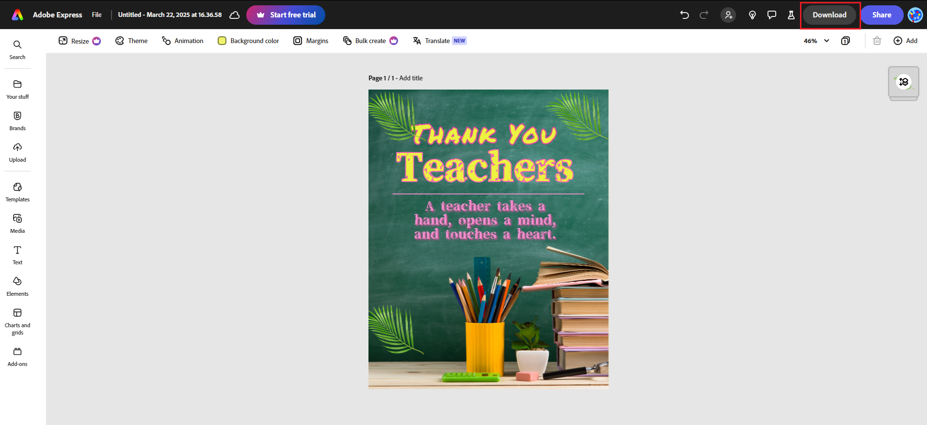 card making for Teachers' Day