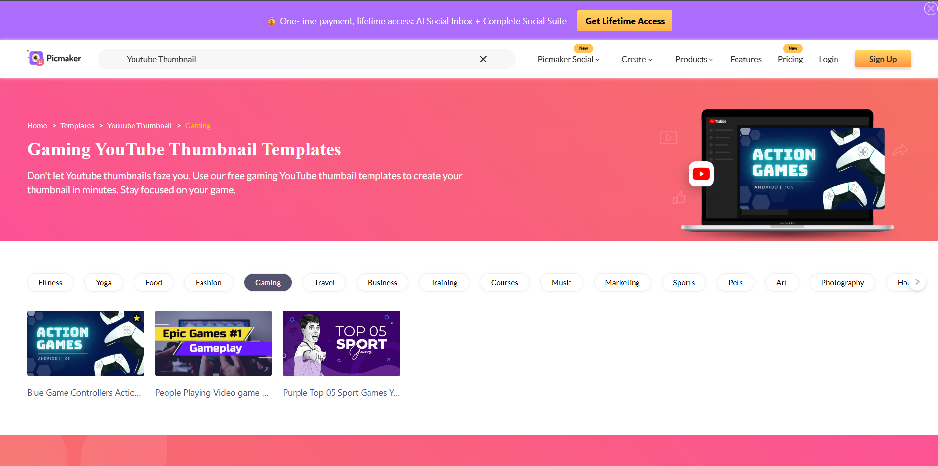 Interface of Picmaker - a fast gaming thumbnail creator