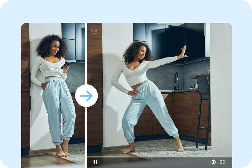 Clipuri distractive cu dans foto AI gratuit în Dreamina
