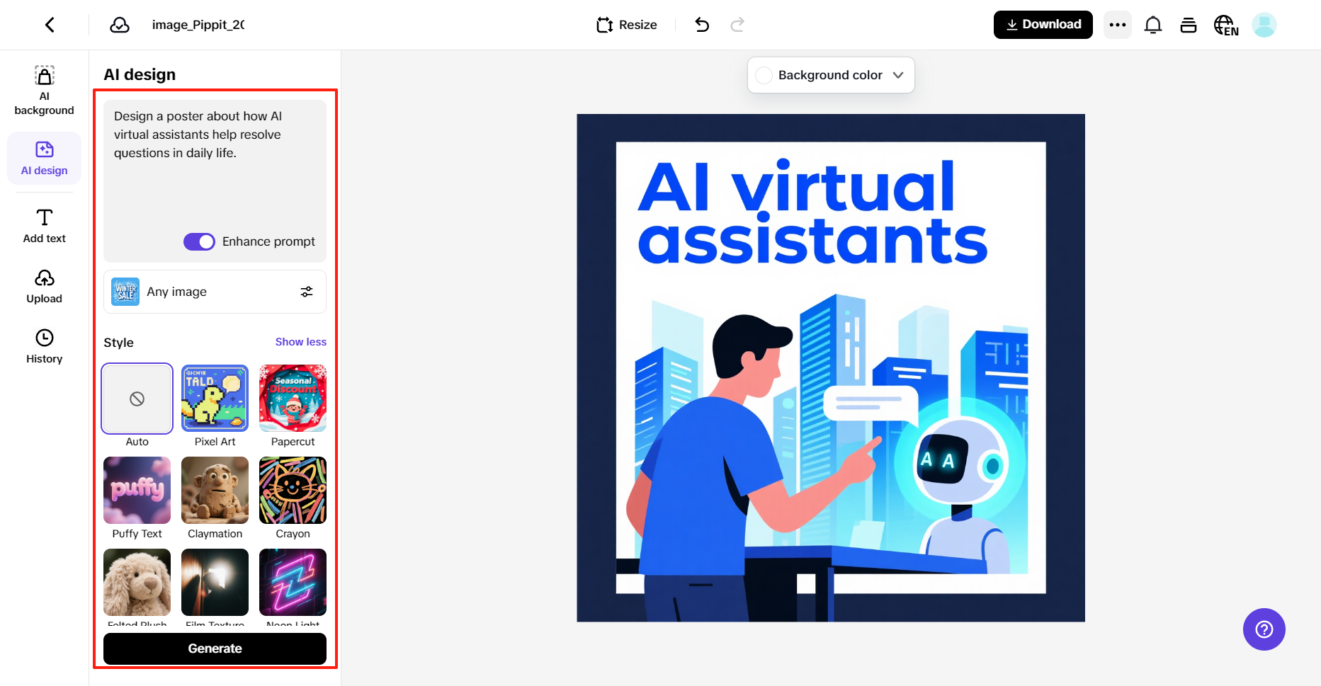 Turn words into stunning visuals