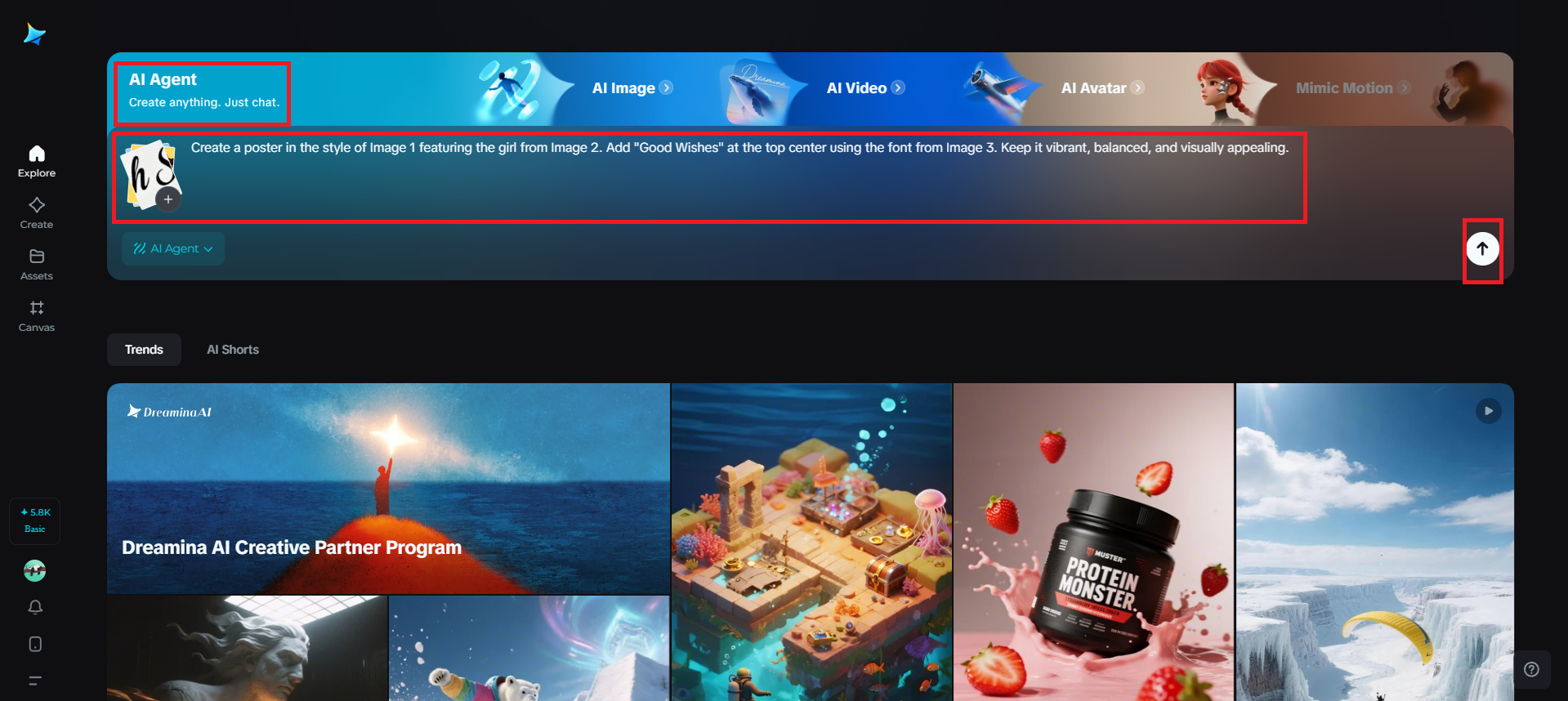 Upload reference images