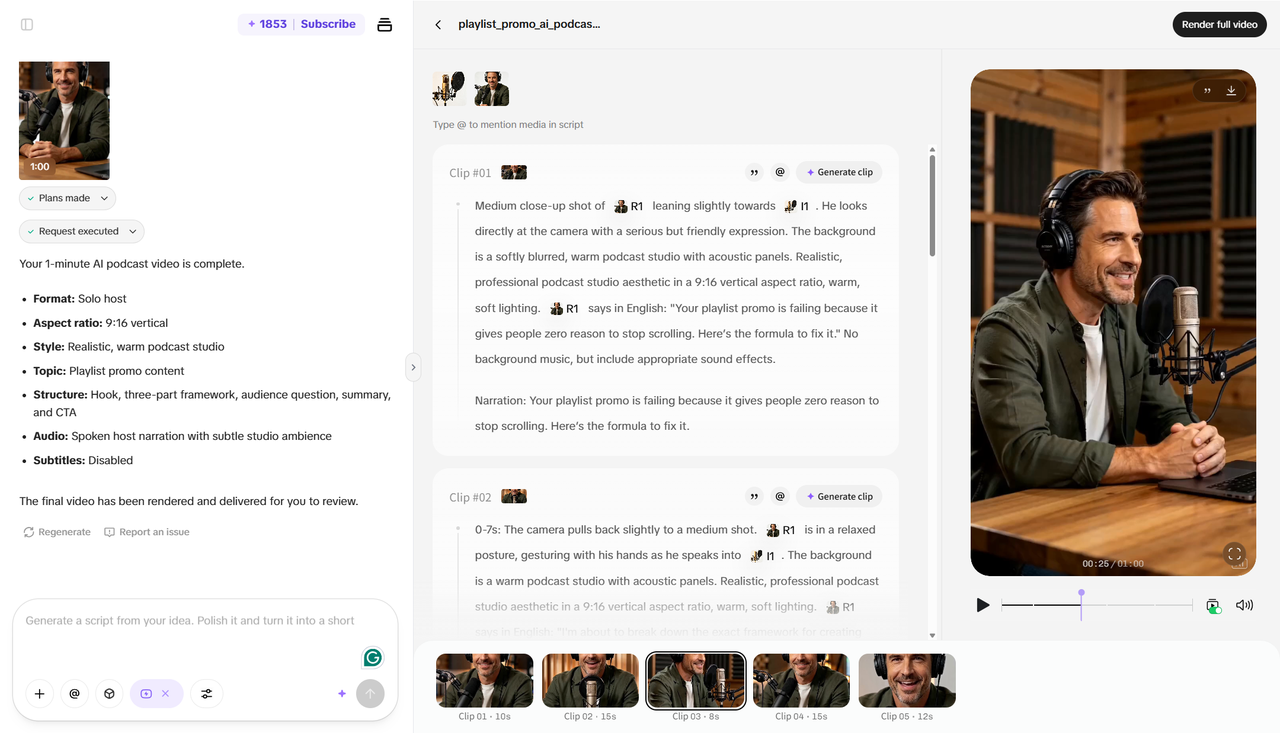 Review your completed video