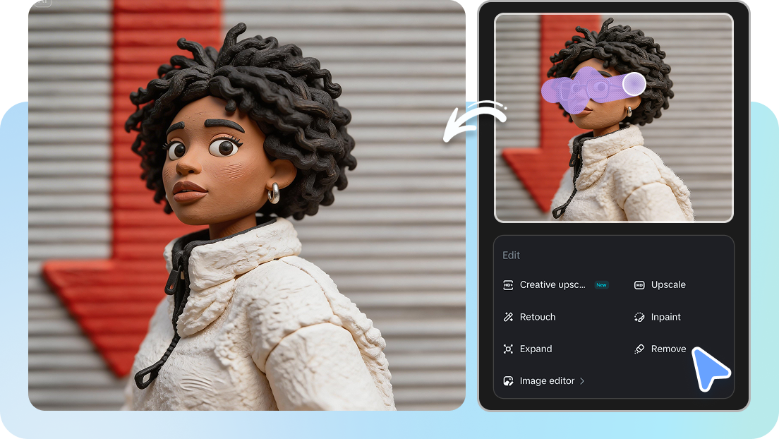  Edit claymation-style artwork using AI tools