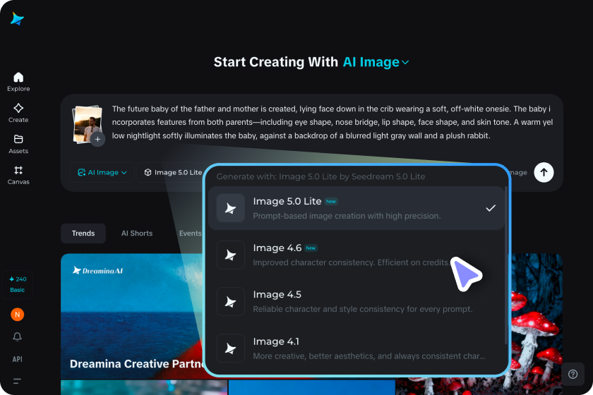Set your AI model and adjust generation settings