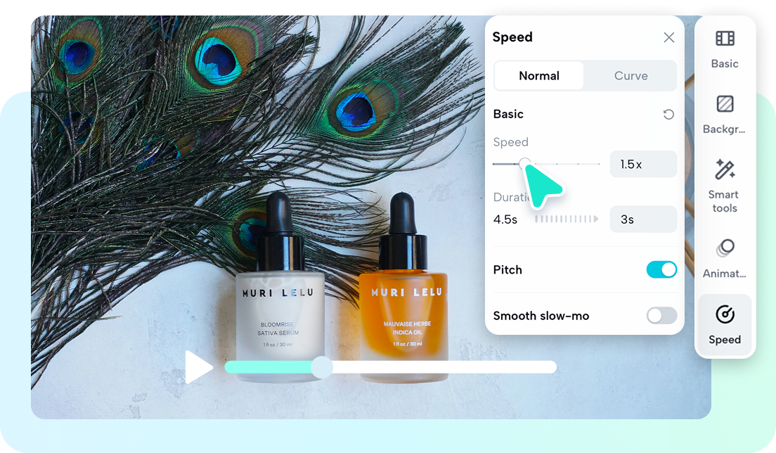 Smart AI tools to customize the video