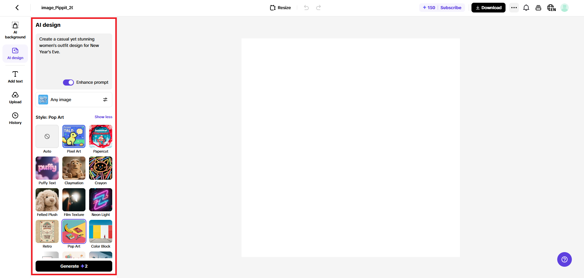 Insira seu prompt para o design de roupa