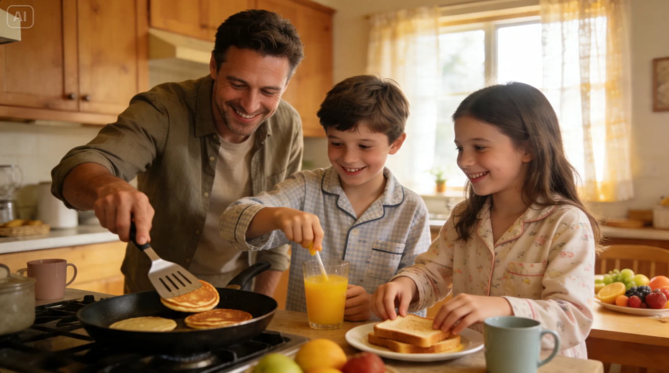 Prompt for a casual lifestyle Father's Day video