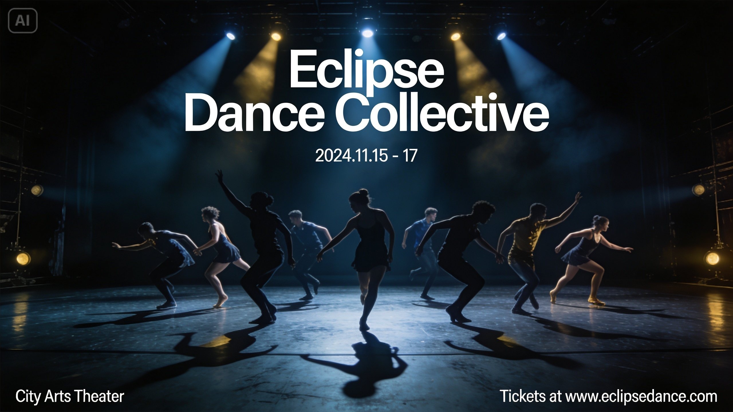 Afiș de dans contemporan AI fundal mobil