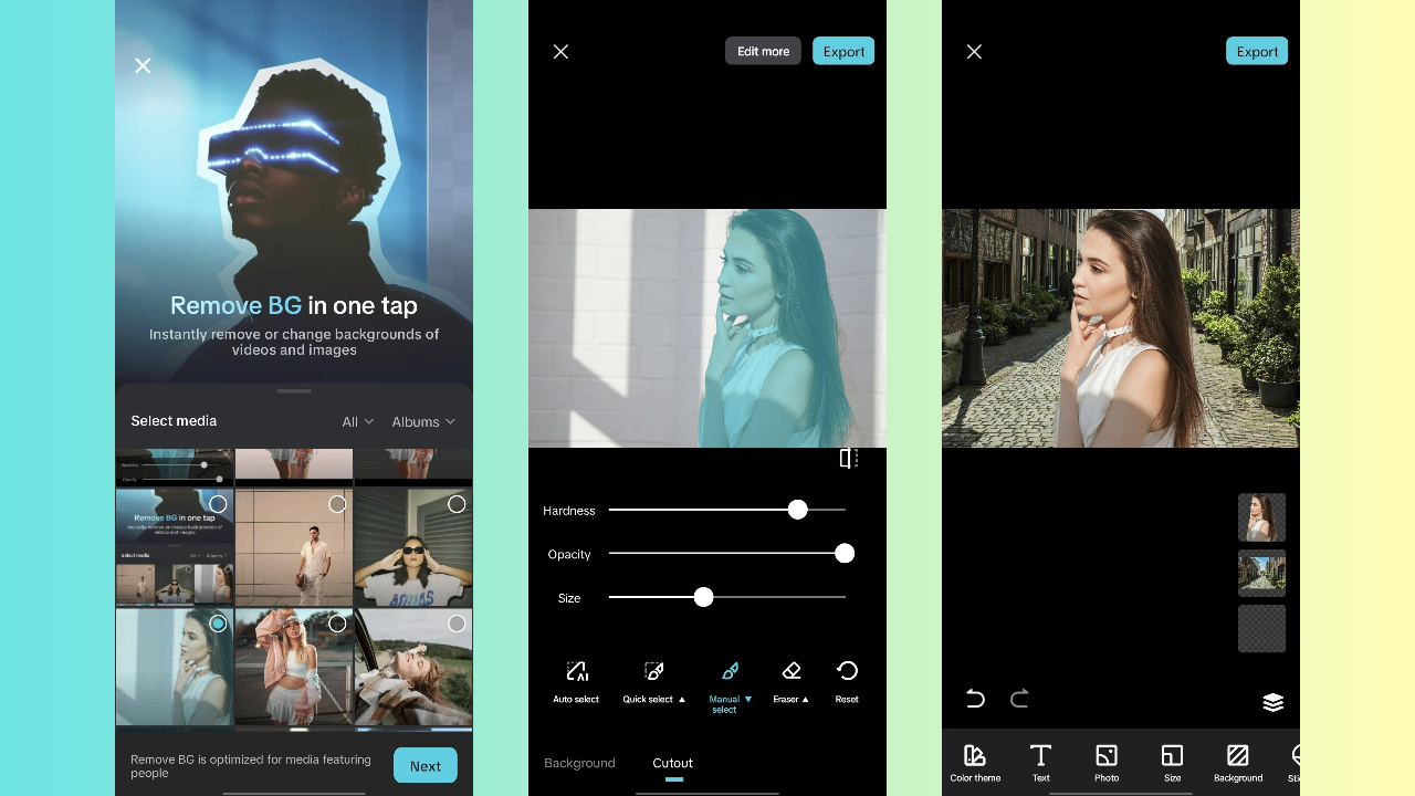 CapCut, the best changing photo background app