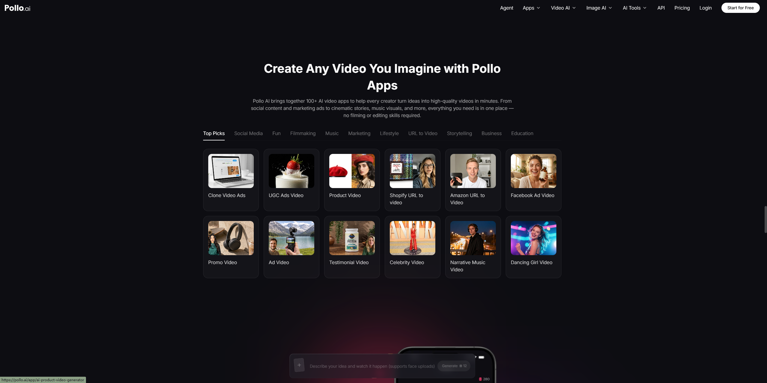 100+ AI apps and creative workflows