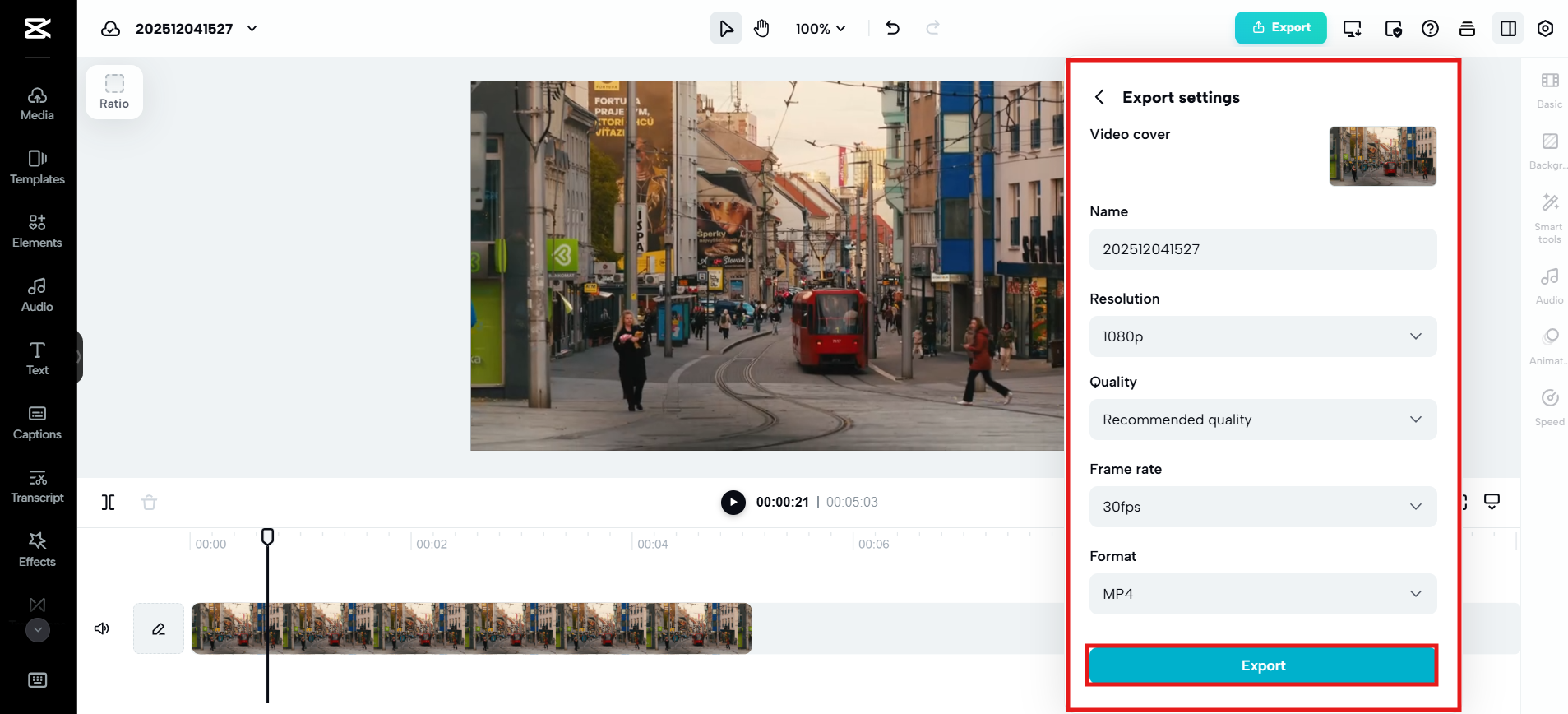 CapCut Web - timelapse video