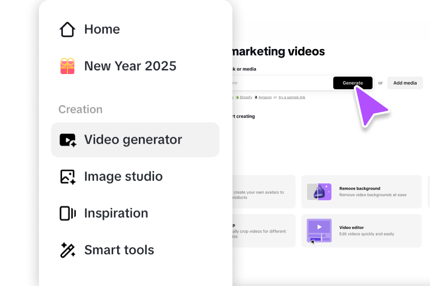 open the video generator