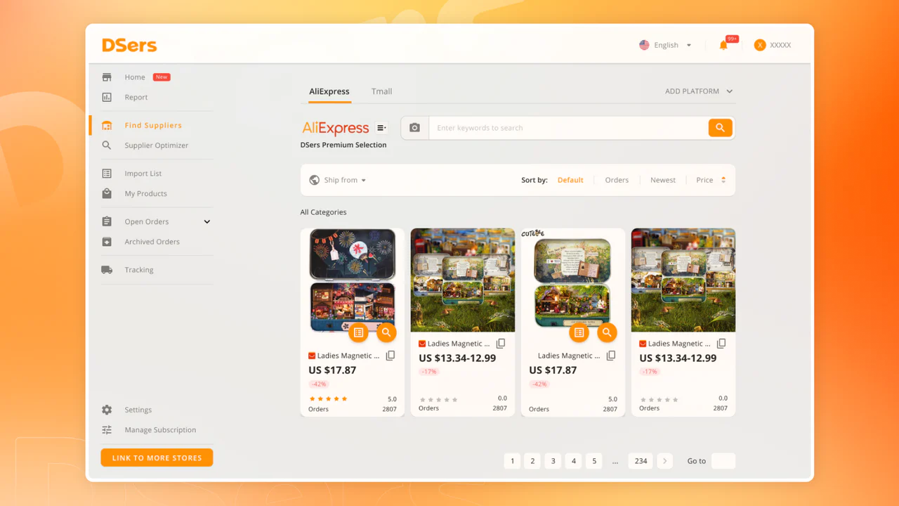 DSers - AliExpress dropshipping interface