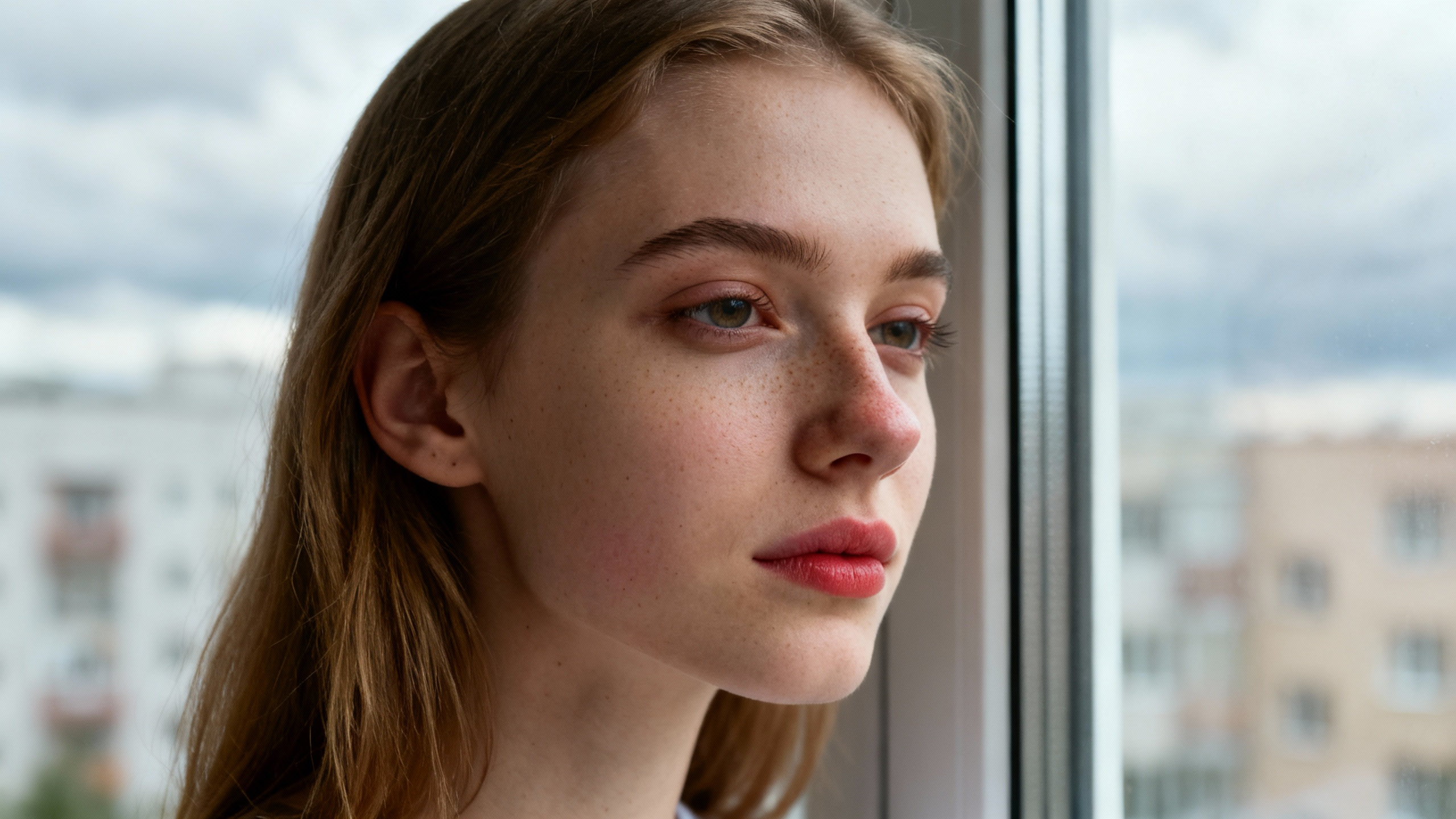 Close-up woman portrait