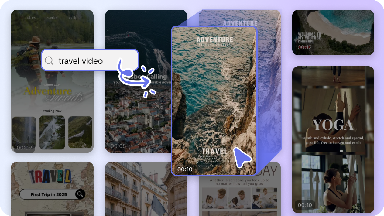 Preset Travel video templates