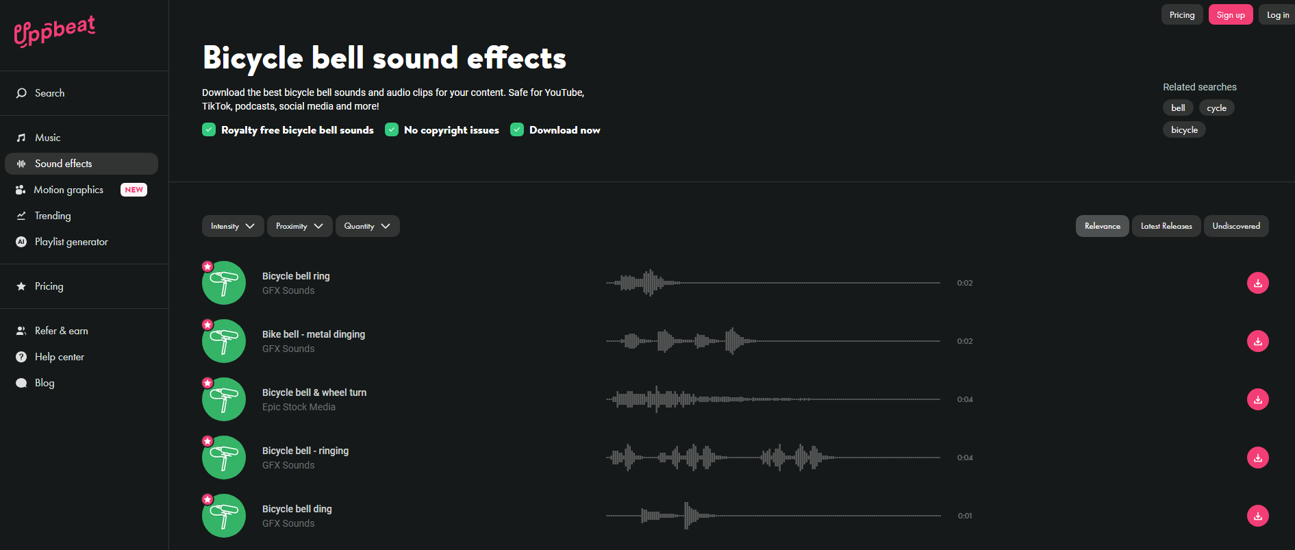Uppbeat bell ding sound effect