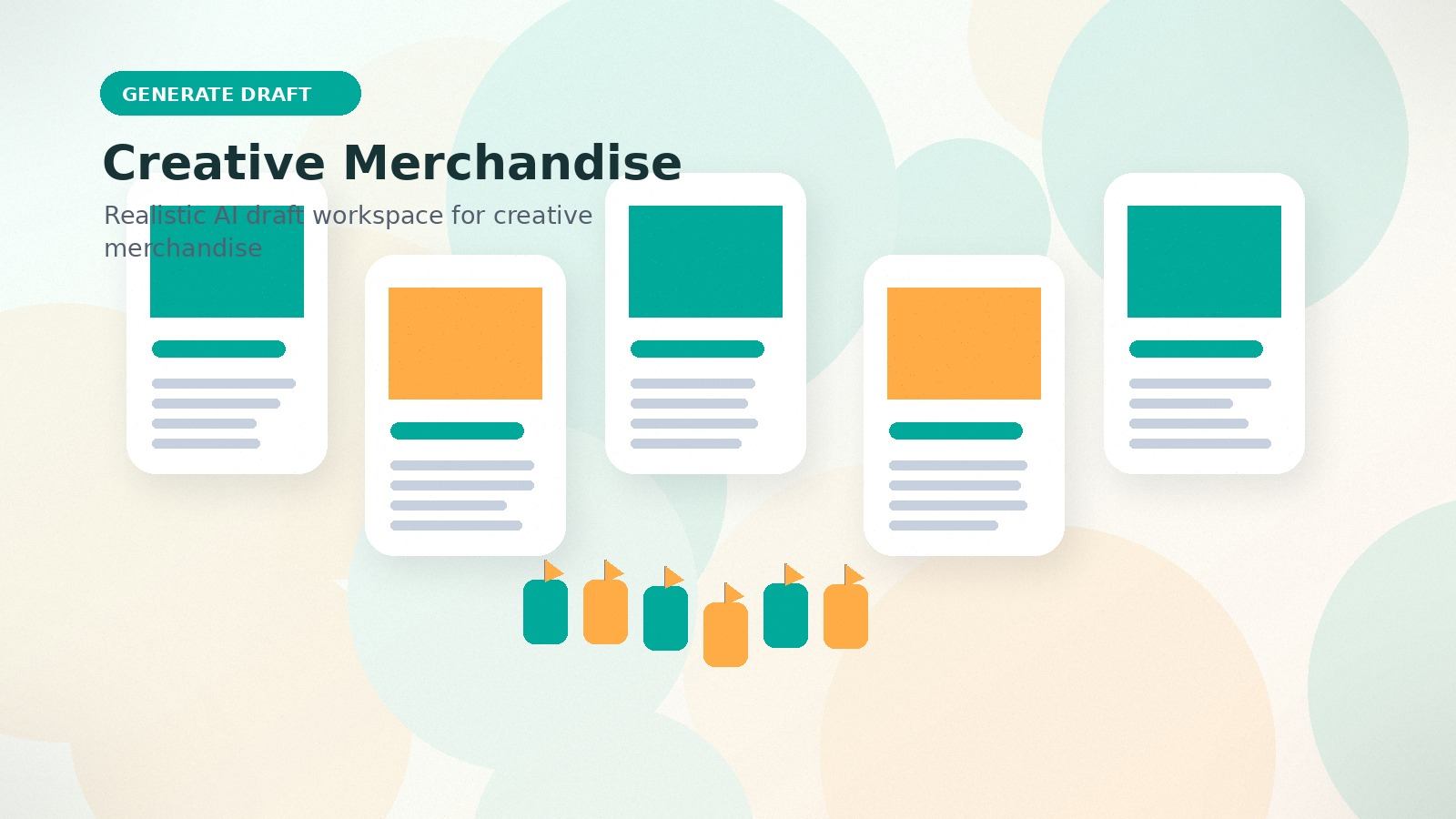 Creative Merchandise realistic generate draft visual for creative merchandise