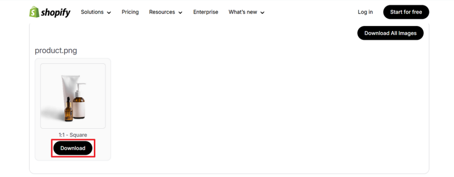 download the resized image