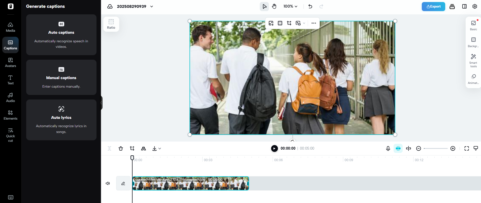 Legendas automáticas