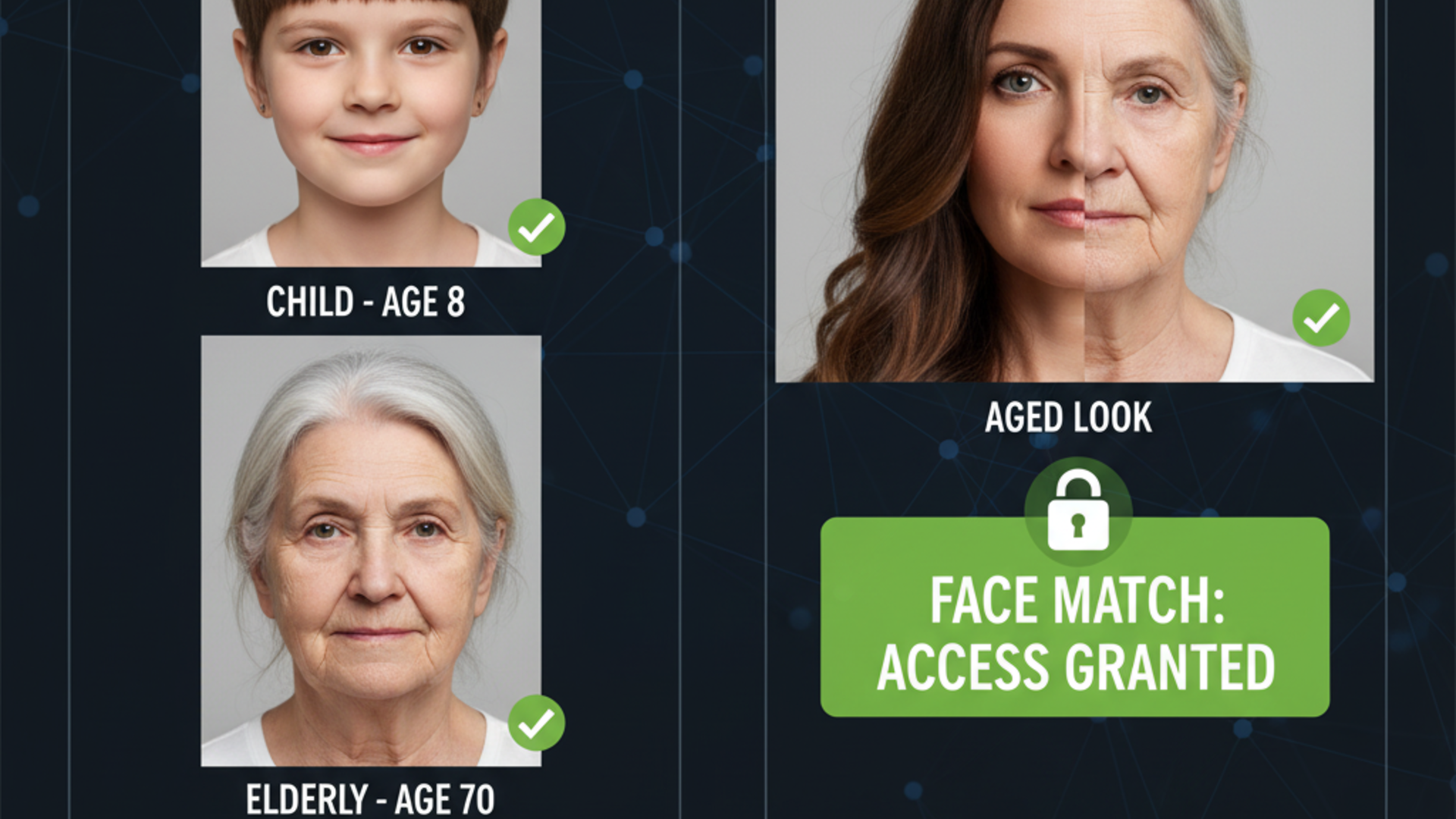 Biyometri için yapay zeka yaş filtreleri