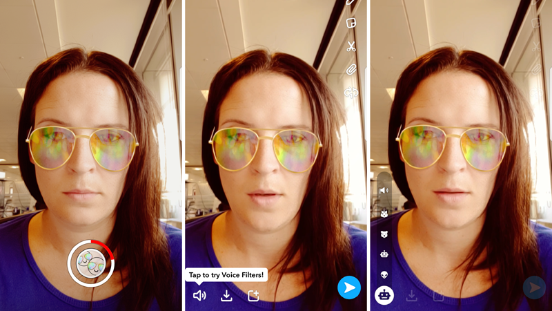 Snapchatter Voice Changer - dostupná možnost pro maskování hlasu v Snapchat