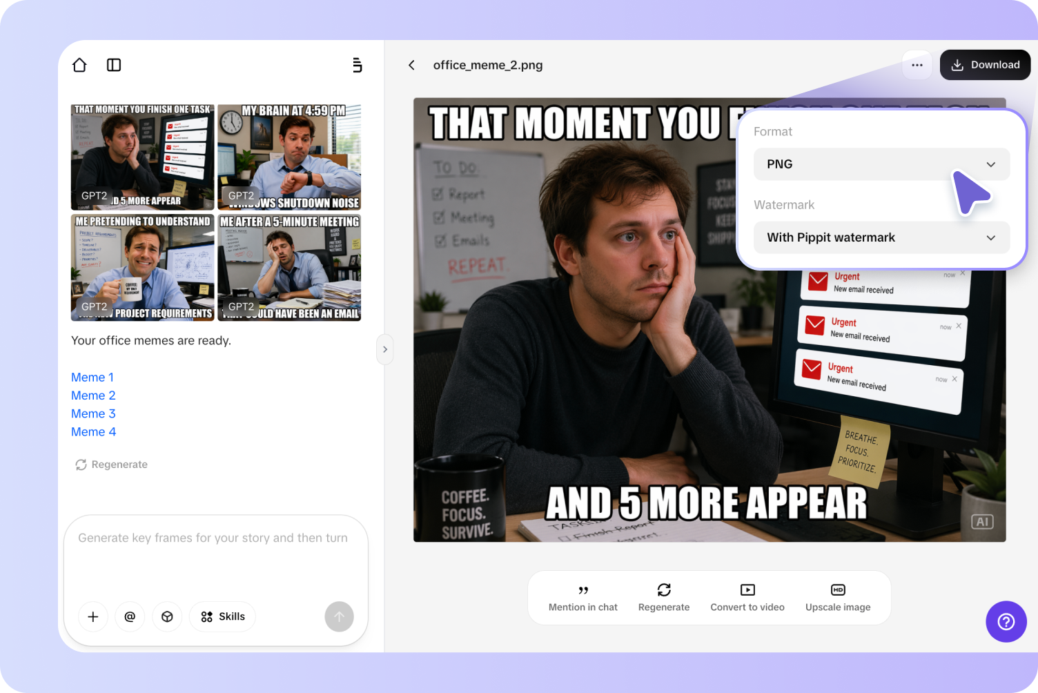 Step 3: Edit and download your meme