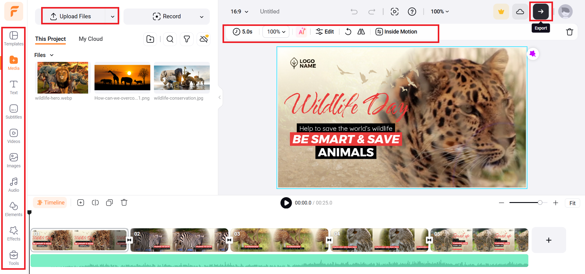 Customize the template in the editor