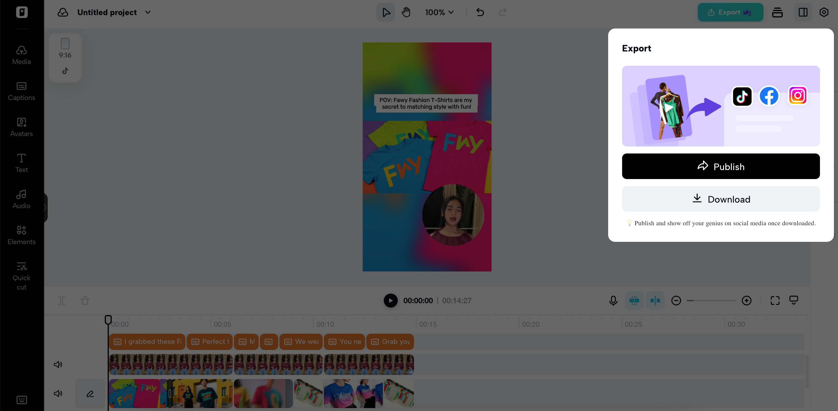 Export and share your videos