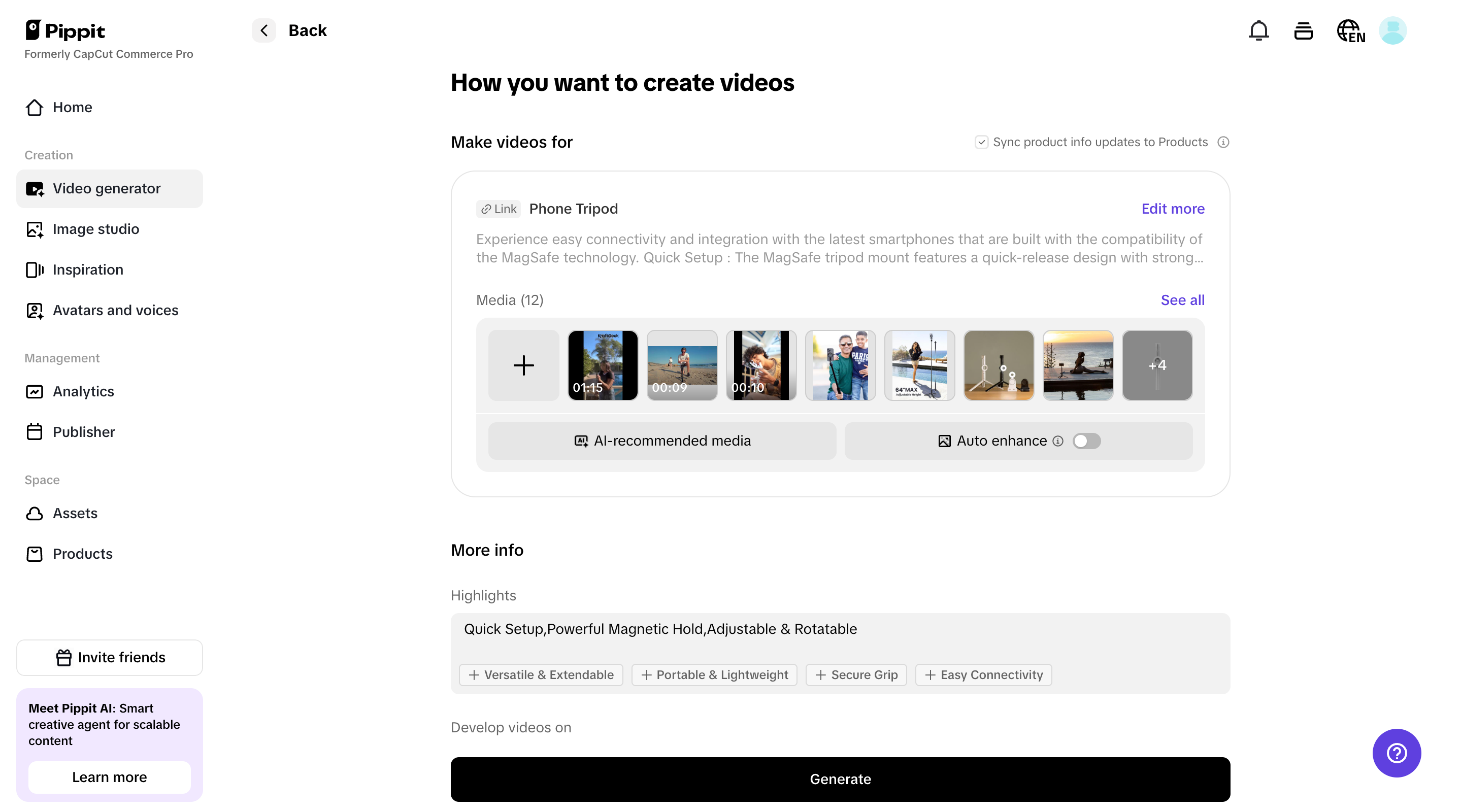 Customize video settings