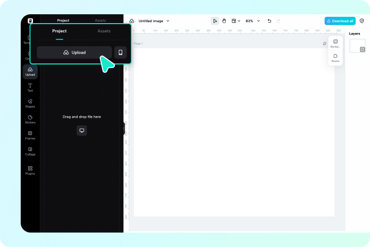 Nahrajte svůj fotografii ze svého zařízení.