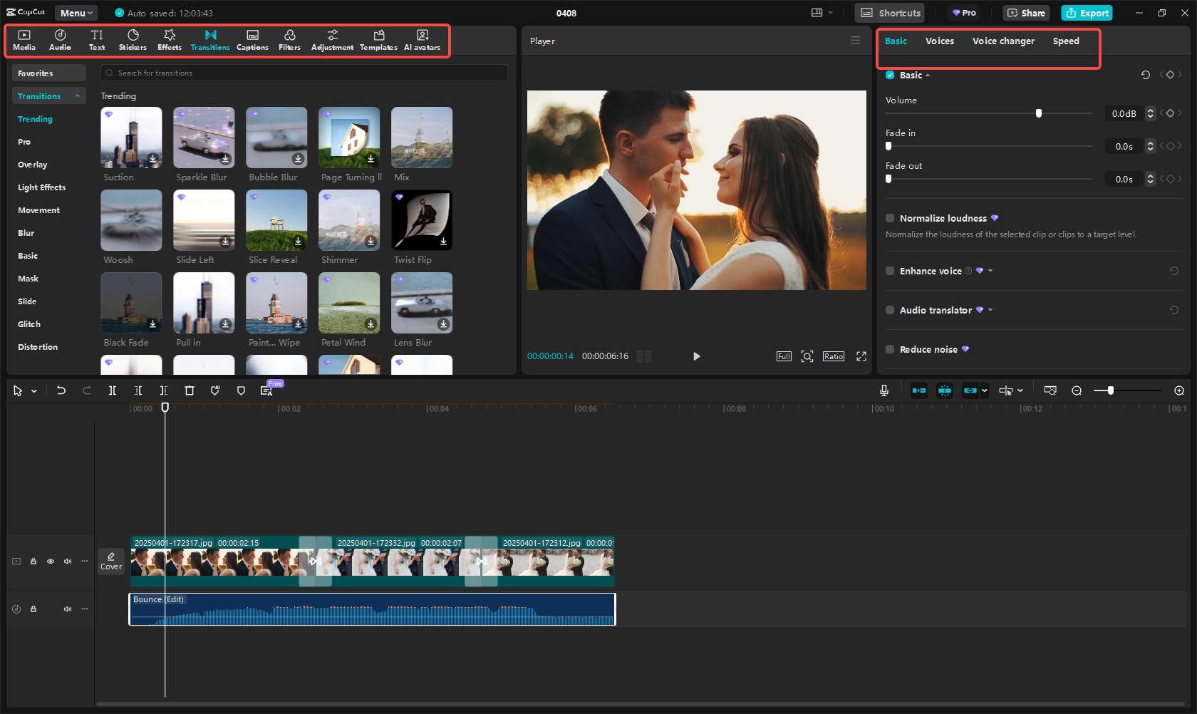 Edit the wedding anniversary video
