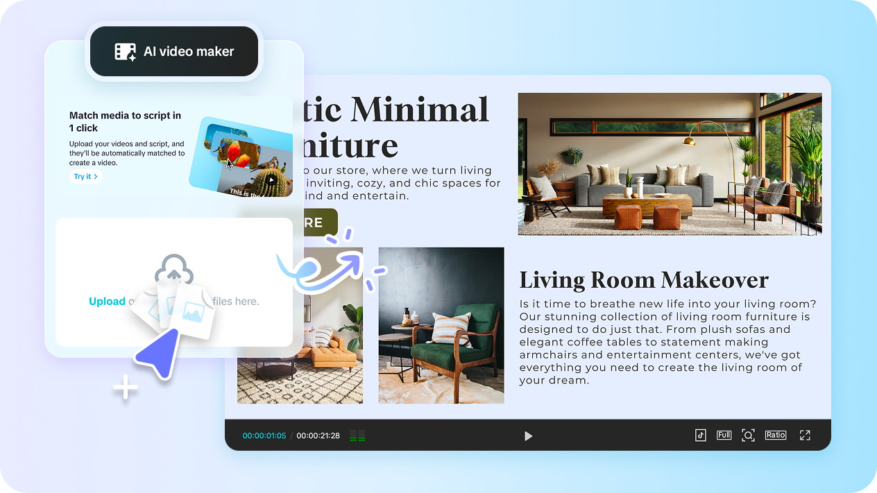 Fast conversion using CapCut's PPT to video converter free